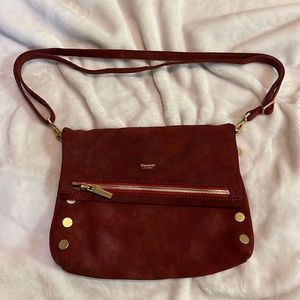 Hammitt small VIP Red suede with gold hardware